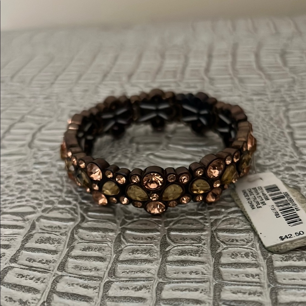 NWT Elegant Gold and Rose Gold Stones Bracelet from Macy’s.